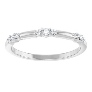 14K White, Yellow or Rose Gold 0.125CTW Lab-Grown Diamond Stackable Ring