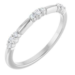 14K White, Yellow or Rose Gold 0.125CTW Lab-Grown Diamond Stackable Ring