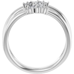 14K Rose, White or Yellow Gold 0.33 CTW Lab-Grown Diamond Negative Space Ring