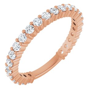 14K Rose 3/4 CTW Lab-Grown Diamond Anniversary Band