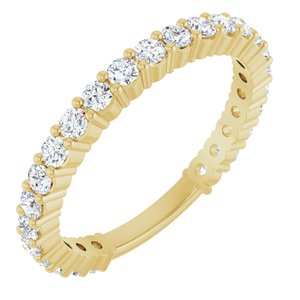 14K Yellow 3/4 CTW Lab-Grown Diamond Anniversary Band