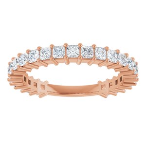 14K Rose 1 1/4 CTW Natural Diamond Anniversary Band