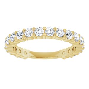 14K Yellow 1 1/5 CTW Natural Diamond Anniversary Band