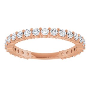 14K Rose 3/4 CTW Lab-Grown Diamond Anniversary Band