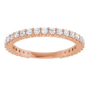 14K Rose 1/2 CTW Natural Diamond Anniversary Band