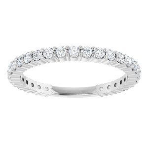 Platinum 1/2 CTW Natural Diamond Anniversary Band