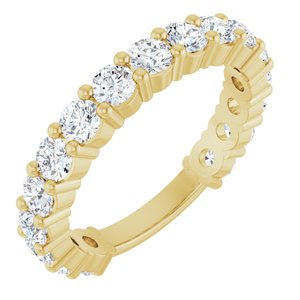 14K Yellow 1 1/2 CTW Natural Diamond Anniversary Band