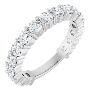 Platinum 1 1/2 CTW Natural Diamond Anniversary Band