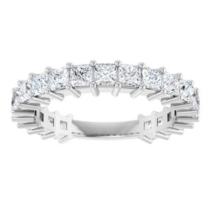 14K White 1 9/10 CTW Natural Diamond Anniversary Band