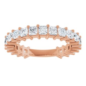 14K Rose 1 9/10 CTW Natural Diamond Anniversary Band