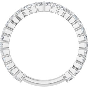 Platinum 9/10 CTW Natural Diamond Anniversary Band