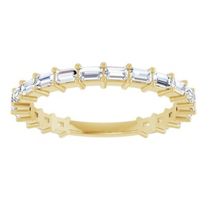 14K Yellow 5/8 CTW Natural Diamond Anniversary Band