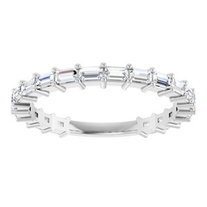 Platinum 5/8 CTW Natural Diamond Anniversary Band