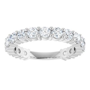 Platinum 1 1/2 CTW Natural Diamond Anniversary Band