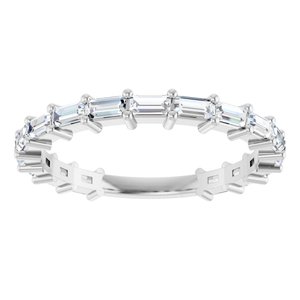 Platinum 3/4 CTW Natural Diamond Anniversary Band