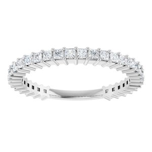 Platinum 3/4 CTW Natural Diamond Anniversary Band