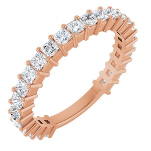 14K Rose 1 1/4 CTW Natural Diamond Anniversary Band