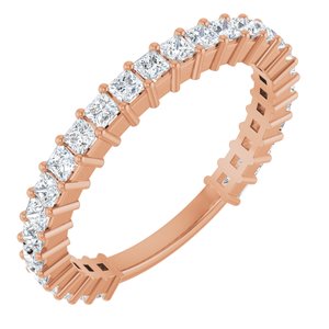 14K Rose 9/10 CTW Natural Diamond Anniversary Band