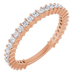 14K Rose 3/4 CTW Natural Diamond Anniversary Band