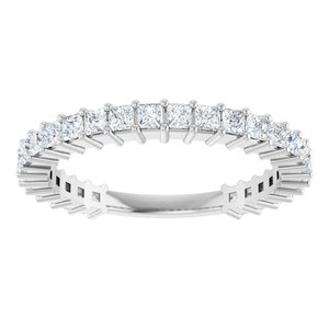 14K White 9/10 CTW Natural Diamond Anniversary Band