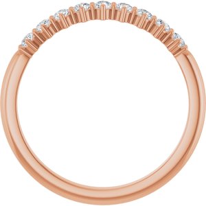 14K Rose 1/4 CTW Lab-Grown Diamond Anniversary Band