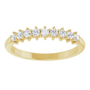 14K Yellow 1/4 CTW Lab-Grown Diamond Anniversary Band