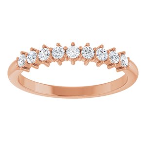 14K Rose 1/4 CTW Natural Diamond Anniversary Band