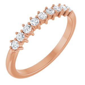 14K Rose 1/4 CTW Natural Diamond Anniversary Band