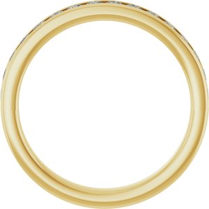 14K Yellow 1/2 CTW Lab-Grown Diamond Anniversary Band