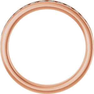 14K Rose 1/2 CTW Lab-Grown Diamond Anniversary Band