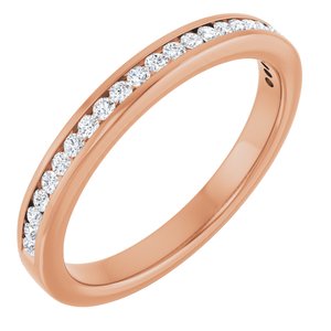 14K Rose 1/5 CTW Lab-Grown Diamond Anniversary Band