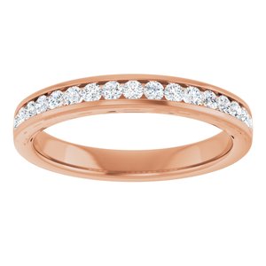 14K Rose 1/4 CTW Lab-Grown Diamond Anniversary Band