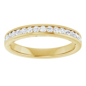 14K Yellow 1/4 CTW Lab-Grown Diamond Anniversary Band