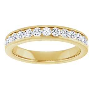 14K Yellow 5/8 CTW Lab-Grown Diamond Anniversary Band