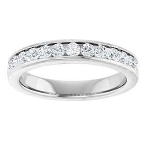 14K White 5/8 CTW Lab-Grown Diamond Anniversary Band