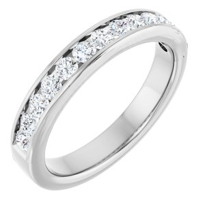 14K White 5/8 CTW Lab-Grown Diamond Anniversary Band