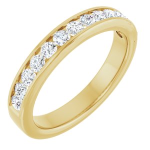 14K Yellow 5/8 CTW Lab-Grown Diamond Anniversary Band