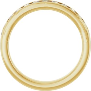 14K Yellow 5/8 CTW Lab-Grown Diamond Anniversary Band