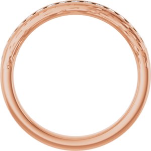 14K Rose 1/4 CTW Lab-Grown Diamond Anniversary Band