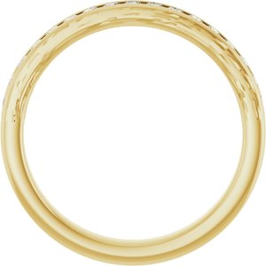 14K Yellow 1/4 CTW Lab-Grown Diamond Anniversary Band