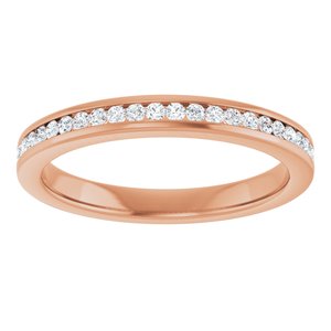 14K Rose 1/5 CTW Lab-Grown Diamond Anniversary Band