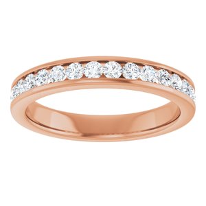 14K Rose 1/2 CTW Lab-Grown Diamond Anniversary Band