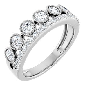 14K Yellow, White or Rose Gold 1 CTW Lab-Grown Diamond Ring