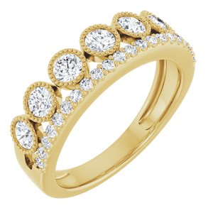 14K Yellow, White or Rose Gold 1 CTW Lab-Grown Diamond Ring