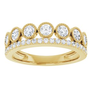 14K Yellow, White or Rose Gold 1 CTW Lab-Grown Diamond Ring