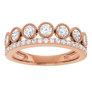 14K Yellow, White or Rose Gold 1 CTW Lab-Grown Diamond Ring