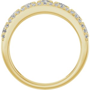 14K Yellow, White or Rose Gold 1 CTW Lab-Grown Diamond Ring