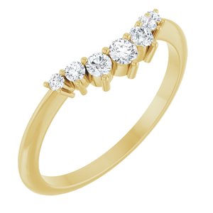 1/5 CTW Natural Diamond Contour Band