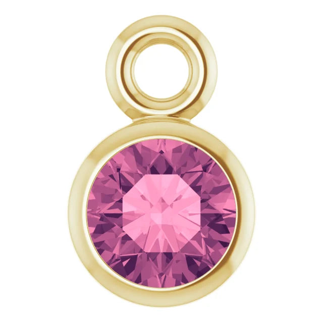 Birthstone Bezel Set Dangle