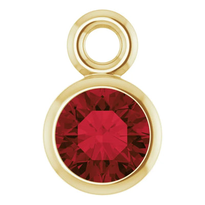 Birthstone Bezel Set Dangle